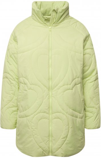 Ulla Popken HYPRAR Heart Quilted Jacket Light Sage - Jakne - 