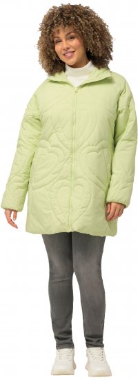 Ulla Popken HYPRAR Heart Quilted Jacket Light Sage - Jakne - 