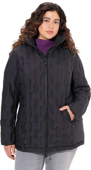Ulla Popken HYPRAR Channel Quilted Jacket Black - Jakne - 