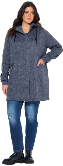 Ulla Popken Knit Fleece-Lined Jacket Navy - Jakne - 