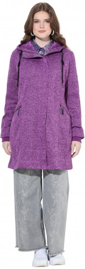 Ulla Popken Knit Fleece-Lined Jacket Purple - Jakne - 