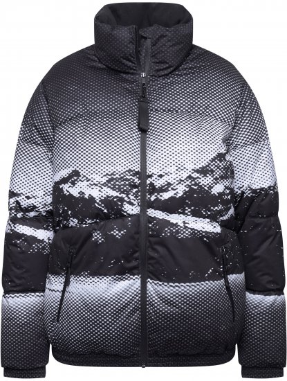 Ulla Popken HYPRAR Mountain Scene Performance Puffer Jacket Black - Jakne - 