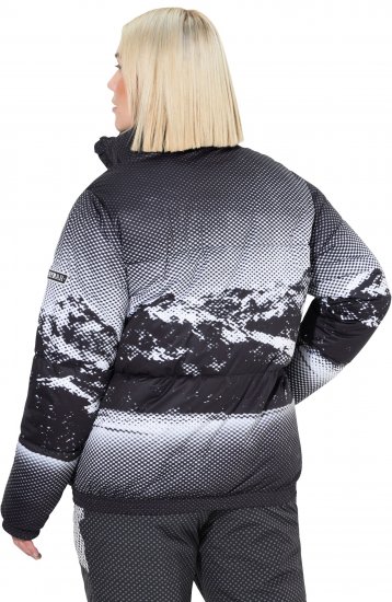 Ulla Popken HYPRAR Mountain Scene Performance Puffer Jacket Black - Jakne - 