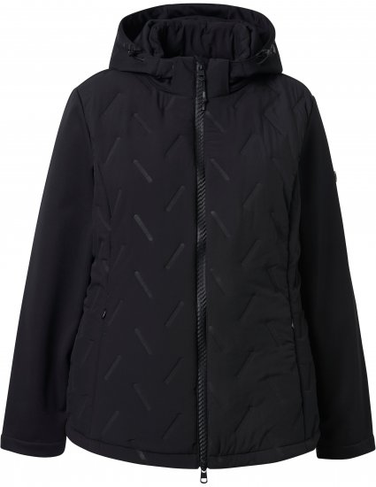 Ulla Popken Triple Function Laser Quilted Softshell Jacket Black - Jakne - 