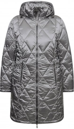 Ulla Popken HYPRAR Diamond Quilted Jacket Silver - Jakne - 