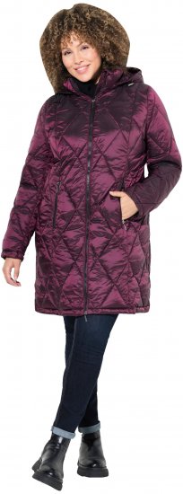 Ulla Popken HYPRAR Diamond Quilted Jacket Carmine Red - Jakne - 