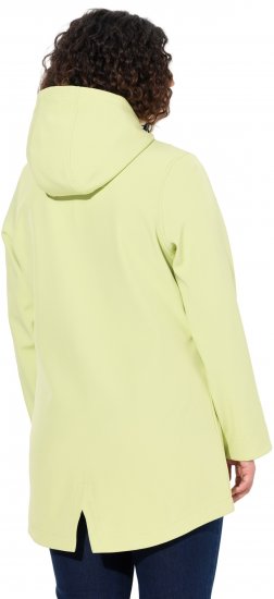 Ulla Popken Hyprar Soft Shell Water Repellent Hooded Jacket Lime Green - Jakne - 
