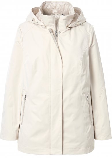 Ulla Popken Long Triple Function Softshell Jacket Natural White - Jakne - 