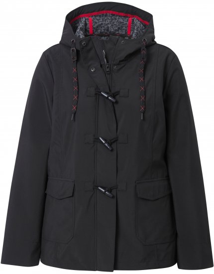 Ulla Popken HYPRAR Toggle Button Microfleece Lined Jacket Black - Jakne - 