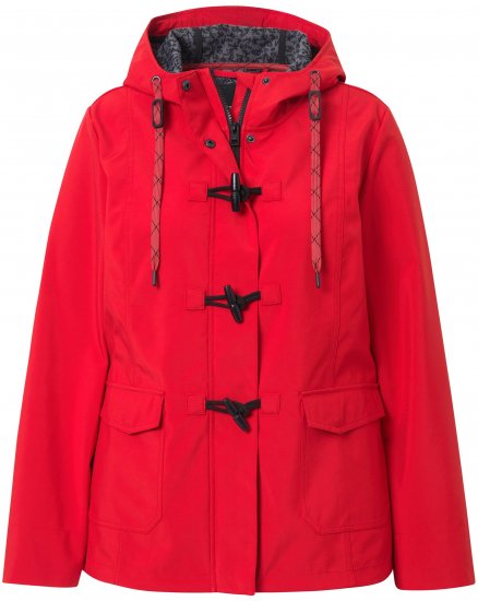 Ulla Popken HYPRAR Toggle Button Microfleece Lined Jacket Salsa Red - Jakne - 