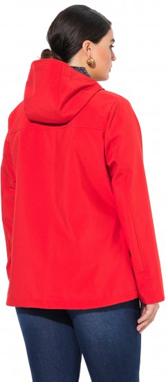 Ulla Popken HYPRAR Toggle Button Microfleece Lined Jacket Salsa Red - Jakne - 