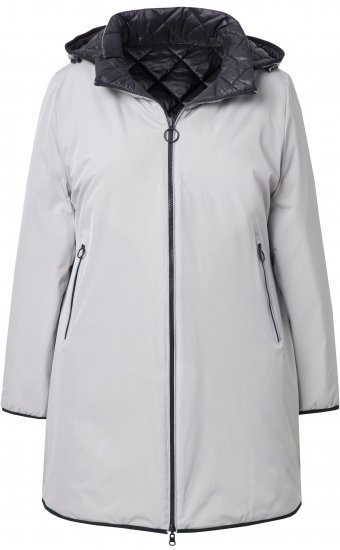 Ulla Popken HYPRAR Reversible Quilted Jacket Medium Grey - Jakne - 