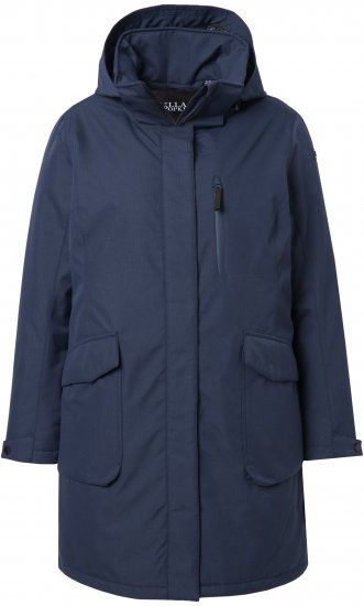 Ulla Popken HYPRAR Drawstring Waist Parka Navy - Jakne - 