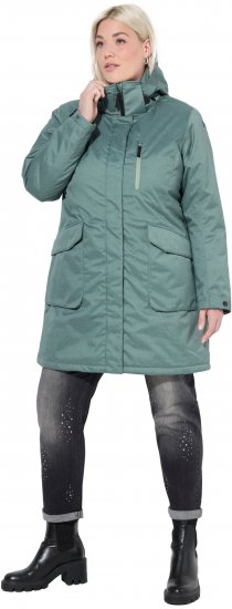 Ulla Popken HYPRAR Drawstring Waist Parka Grey Green - Jakne - 