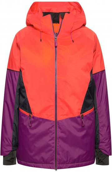 Ulla Popken HYPRAR Performance Colorblock Ski Jacket Coral - Jakne - 