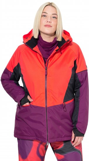 Ulla Popken HYPRAR Performance Colorblock Ski Jacket Coral - Jakne - 
