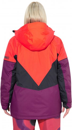 Ulla Popken HYPRAR Performance Colorblock Ski Jacket Coral - Jakne - 