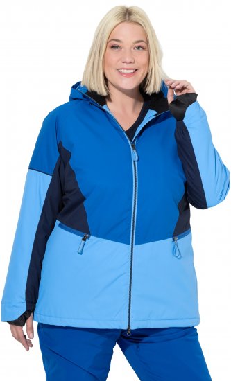 Ulla Popken HYPRAR Performance Colorblock Ski Jacket Denim Blue - Jakne - 