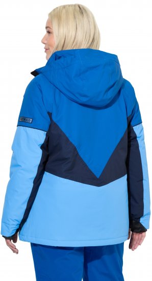 Ulla Popken HYPRAR Performance Colorblock Ski Jacket Denim Blue - Jakne - 