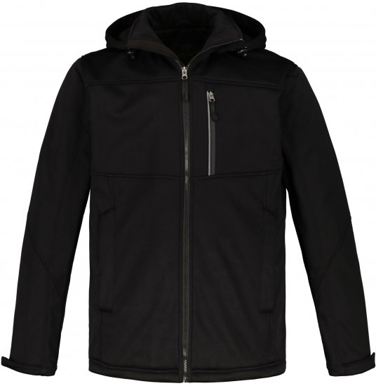 JP1880 Jacket Fleece Lined Softshell Black - Jakne - Moške bunde za Močnejše Postave
