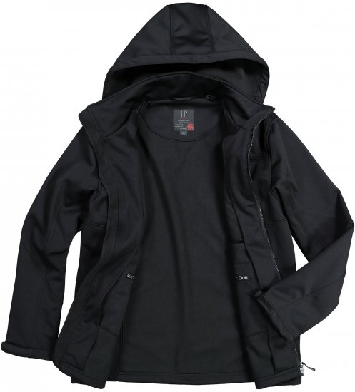 JP1880 Jacket Fleece Lined Softshell Black - Jakne - Moške bunde za Močnejše Postave