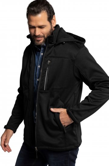 JP1880 Jacket Fleece Lined Softshell Black - Jakne - Moške bunde za Močnejše Postave