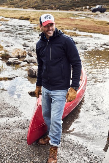 JP1880 Jacket Fleece Lined Softshell Navy - Jakne - Moške bunde za Močnejše Postave