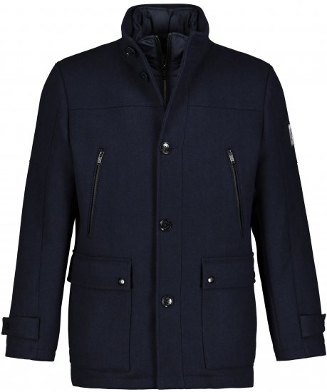 JP1880 Jacket Water-repellent Herringbone Insert Navy - Jakne - Moške bunde za Močnejše Postave