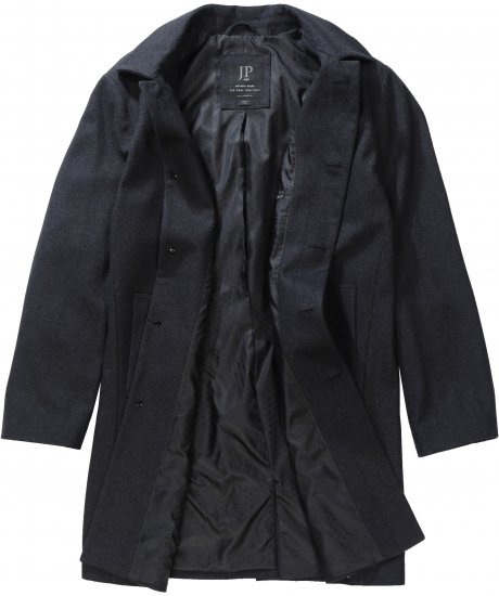 JP1880 Coat Wool Blend Water Repellent Dark Grey - Jakne - Moške bunde za Močnejše Postave