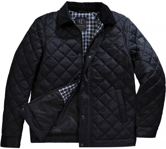 JP1880 Jacket Quilted Black - Jakne - Moške bunde za Močnejše Postave