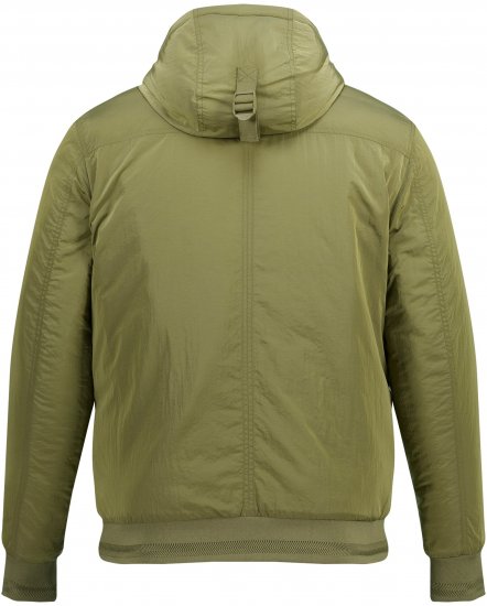 STHUGE Bomber Jacket With Hood Green - Jakne - Moške bunde za Močnejše Postave