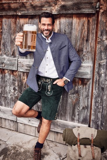 JP1880 Traditional Jacket Linen Blend Navy - Jakne - Moške bunde za Močnejše Postave