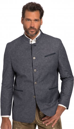 JP1880 Traditional Jacket Linen Blend Navy - Jakne - Moške bunde za Močnejše Postave
