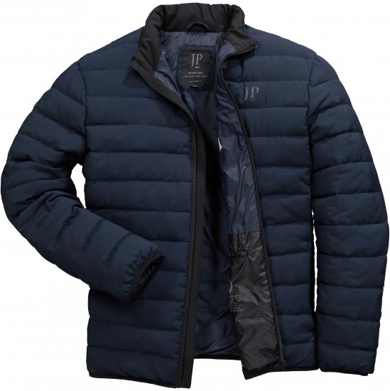 JP1880 Jacket Quilted Stand-up Collar Navy - Jakne - Moške bunde za Močnejše Postave