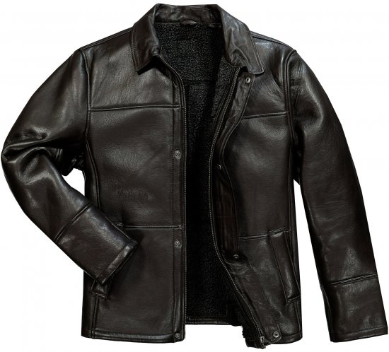 JP1880 Leather Jacket Soft Lamb Nappa Dark Brown - Jakne - Moške bunde za Močnejše Postave