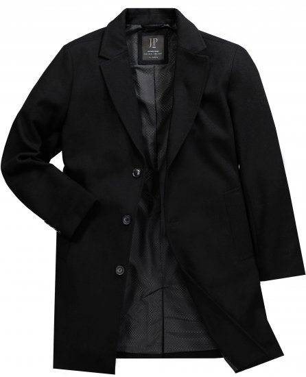 JP1880 Coat Classic Wool Blend Black - Jakne - Moške bunde za Močnejše Postave