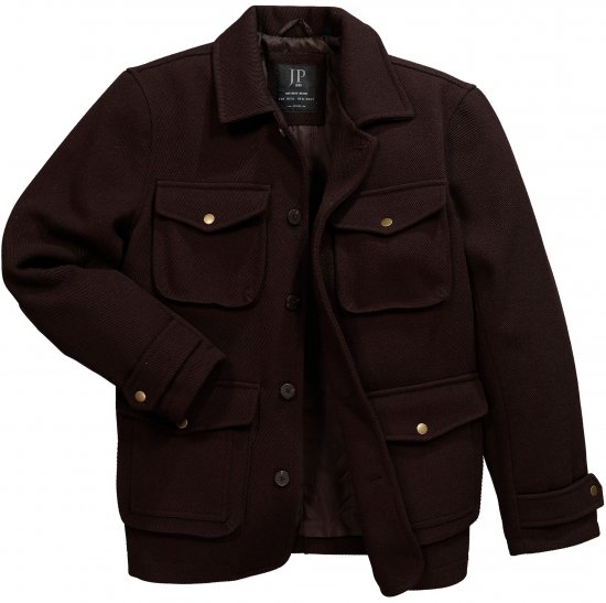 JP1880 Field Jacket Dark Brown - Jakne - Moške bunde za Močnejše Postave