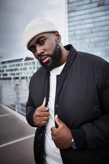 STHUGE Bomber Jacket Quilted Black - Jakne - Moške bunde za Močnejše Postave