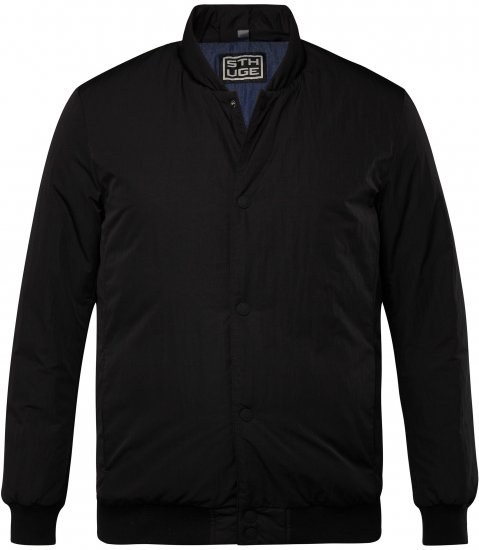 STHUGE Bomber Jacket Quilted Black - Jakne - Moške bunde za Močnejše Postave