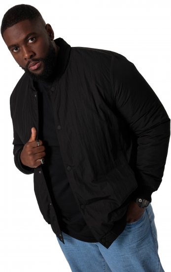 STHUGE Bomber Jacket Quilted Black - Jakne - Moške bunde za Močnejše Postave