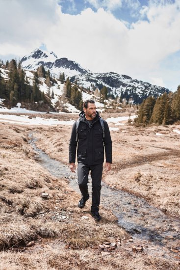 JP1880 Field Jacket Wind-repellent Black - Jakne - Moške bunde za Močnejše Postave