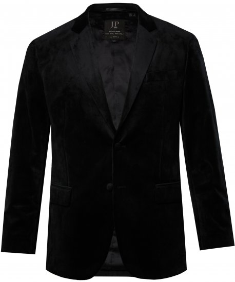 JP1880 Jacket Velvet Business Smoking Black - Obleke - Velike številke oblek za moške