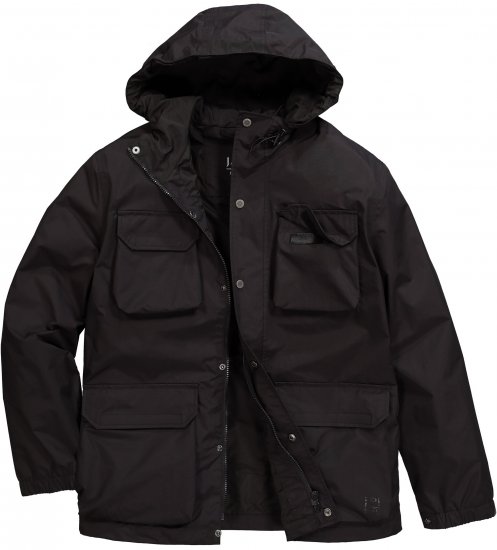 Jay-Pi Jacket Technical Weatherproof Stomach Fit Black - Jakne - Moške bunde za Močnejše Postave