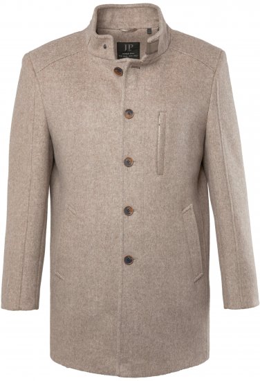 JP1880 Coat Wool Blend Beige Melange - Jakne - Moške bunde za Močnejše Postave