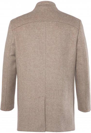 JP1880 Coat Wool Blend Beige Melange - Jakne - Moške bunde za Močnejše Postave