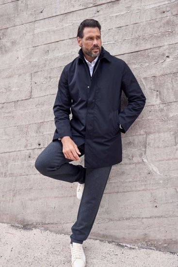 JP1880 Business Coat Zip-out Panel Black - Jakne - Moške bunde za Močnejše Postave