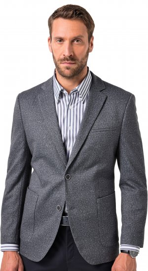 JP1880 Jacket Business Donegal Graphite Grey - Jakne - Moške bunde za Močnejše Postave