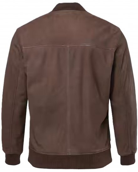 JP1880 Jacket Buffed Nubuck Lamb Leather Brown - Jakne - Moške bunde za Močnejše Postave
