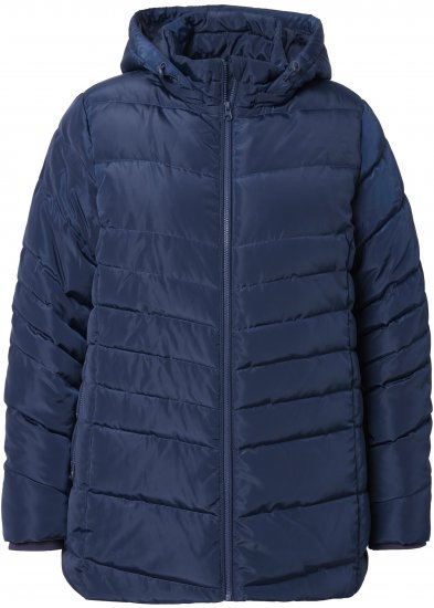 Ulla Popken Quilted Water Repellent Jacket Navy Blue - Jakne & plašči - 
