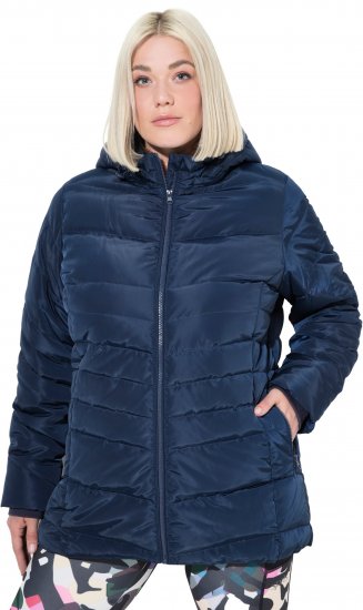 Ulla Popken Quilted Water Repellent Jacket Navy Blue - Jakne & plašči - 